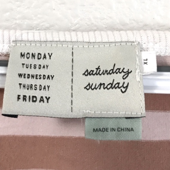 Anthropologie Women’s Saturday Sunday Faith Two-Tone Striped T-shirt Maxi Dress - Picture 6 of 10